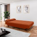 Sofá Cama 3 Lugares 190 Cm Sofanete Nabalina Terracota