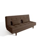 Sofá Cama 3 Lugares 190cm Sofanete Nabalina Marrom