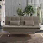 Sofá Cama 3 Lugares 192cm Com Pés De Alumínio Luna Estofart B