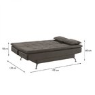 Sofá Cama 3 Lugares 192cm Com Pés De Alumínio Luna Estofart B