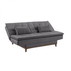 Sofá Cama 3 Lugares 192cm Com Pés De Madeira Luna