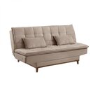 Sofá Cama 3 Lugares 192cm Com Pés De Madeira Luna