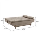 Sofá Cama 3 Lugares 192cm Com Pés De Madeira Luna
