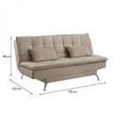 Sofá Cama 3 Lugares 192cm Luna