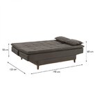 Sofá Cama 3 Lugares 192cm Luna Estofart Bege