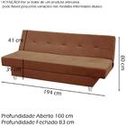 Sofa Cama 3 Lugares 194 Cm Xangai Veludo Removeis