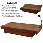 Sofa Cama 3 Lugares 194 Cm Xangai Veludo Removeis