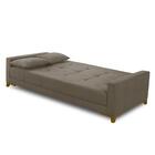 Sofá Cama 3 Lugares 2,00m Aurora Suede Capuccino Adonai Estof