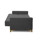 Sofá Cama 3 Lugares 2,00m Aurora Suede Cinza Adonai Estofados