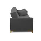 Sofá Cama 3 Lugares 2,00m Aurora Suede Cinza Adonai Estofados