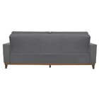 Sofá Cama 3 Lugares 2,24m Retrátil Veludo Alegra Pés De Madei