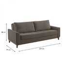 Sofá Cama 3 Lugares 224cm Alegra Estofart Bege