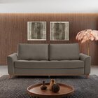 Sofá Cama 3 Lugares 224cm Alegra Estofart Bege