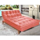 Sofá Cama 3 Lugares 5 Posições Versátil Madero  Coral
