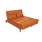 Sofá Cama 3 Lugares 5 Posições Versátil Madero  Terracota