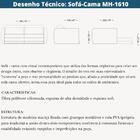 Sofá-cama 3 Lugares  Mh-1610 Herval 215 Cm Colchão Casal Linh