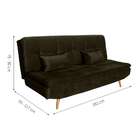 Sofá-cama 3 Lugares Antonella Veludo Maserati Marrom