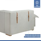 Sofá Cama 3 Lugares Arizona Retrátil 20735 Boucle Gelo - Celf