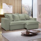 Sofá Cama 3 Lugares Arizona Retrátil 20735 Boucle Verde - Cel