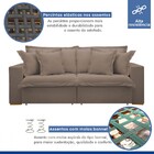 Sofá Cama 3 Lugares Arizona Retrátil 20735 Veludo Bege Escuro