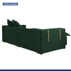 Sofá Cama 3 Lugares Arizona Retrátil 20735 Veludo Verde  - Ce