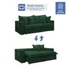Sofá Cama 3 Lugares Arizona Retrátil 20735 Veludo Verde  - Ce