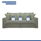 Sofá Cama 3 Lugares Arizona Retrátil Boucle Verde - Celflex