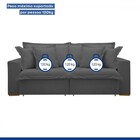 Sofá Cama 3 Lugares Arizona Retrátil Veludo Cinza - Celflex