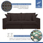 Sofá Cama 3 Lugares Arizona Retrátil Veludo Marrom - Celflex
