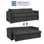 Sofá Cama 3 Lugares Aurora Retrátil Boucle Cinza - Celflex