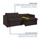 Sofá Cama 3 Lugares Aurora Retrátil Veludo Marrom - Celflex