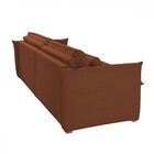 Sofá Cama 3 Lugares Aurora Retrátil Veludo Terracota - Celflex