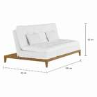Sofá-cama 3 Lugares Casal Antonella Com Pés De Madeira Branco