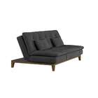 Sofá-cama 3 Lugares Casal Aurora Com Pés De Madeira Suede Cin