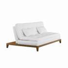 Sofá-cama 3 Lugares Casal Autenticidade Base E Pés De Madeira