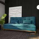 Sofá-cama 3 Lugares Casal Excelencia Base E Pés De Madeira Su