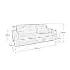 Sofá-cama 3 Lugares Casal Facility Veludo Bege