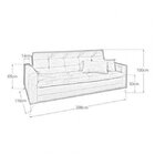 Sofá-cama 3 Lugares Casal Facility Veludo Marrom