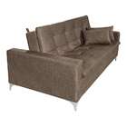 Sofá-cama 3 Lugares Casal Facility Veludo Toscana Chocolate