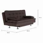 Sofá-cama 3 Lugares Casal Luxo Café