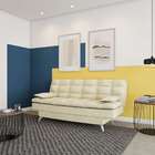 Sofá-cama 3 Lugares Casal Luxo Suede Velvet Bege