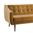 Sofá-cama 3 Lugares Casal Mimo Veludo Dourado