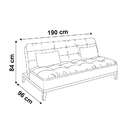 Sofá-cama 3 Lugares Casal Premium Base E Pés De Madeira Café