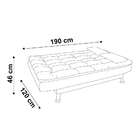 Sofá-cama 3 Lugares Casal Premium Preto