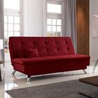 Sofá-cama 3 Lugares Casal Premium Suede Vermelho