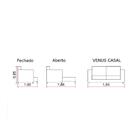 Sofá-cama 3 Lugares Casal Premium Vênus 1.65m (l) Bege