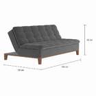 Sofá-cama 3 Lugares Casal Premium Winner Base E Pés De Madeir