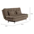 Sofá-cama 3 Lugares Casal Prestigio Suede Marrom