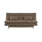 Sofá-cama 3 Lugares Casal Qualidade Suede Marrom