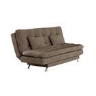 Sofá-cama 3 Lugares Casal Qualidade Suede Marrom